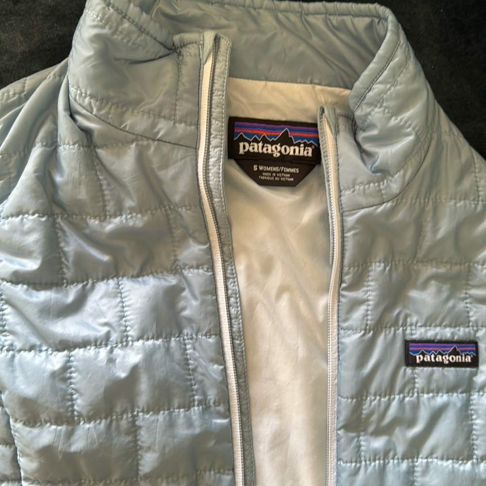 Patagonia .. pretty powder blue vest